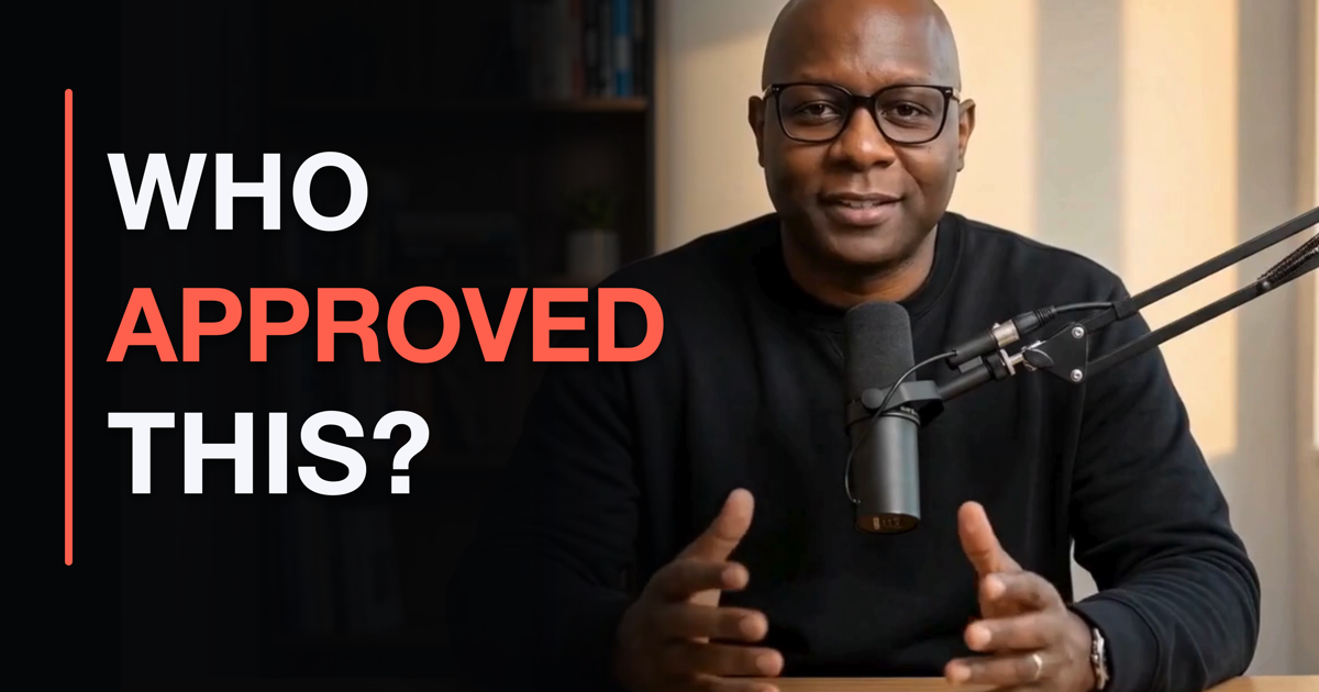 Keith Staggers asks who approved this while explaining human review for AI-assisted work